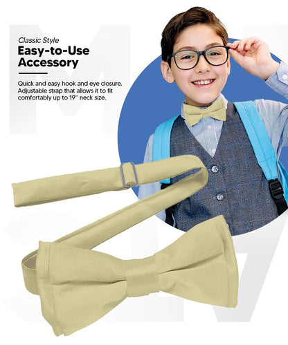 Boy's Solid Bow Tie by Vittorio Farina