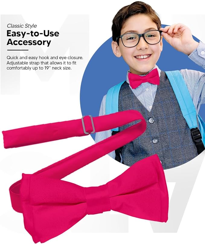 Boy's Solid Bow Tie by Vittorio Farina