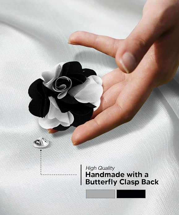 Two-Tone Flower Lapel Pin by Vittorio Vico