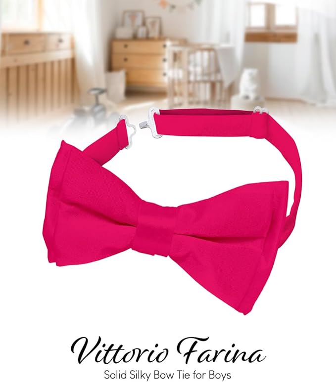 Boy's Solid Bow Tie by Vittorio Farina