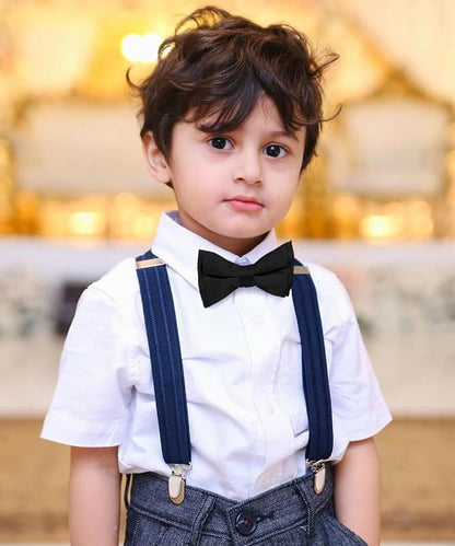 Boy's Solid Bow Tie by Vittorio Farina