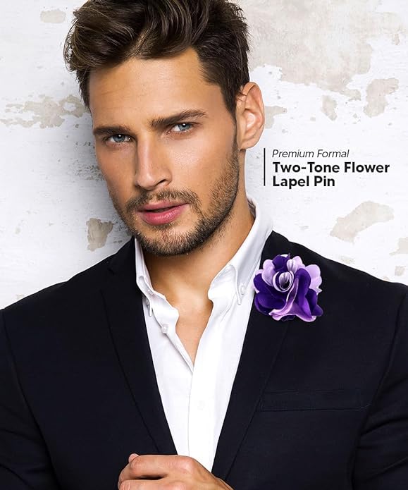 Two-Tone Flower Lapel Pin by Vittorio Vico