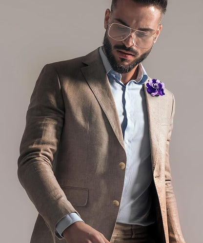 Two-Tone Flower Lapel Pin by Vittorio Vico