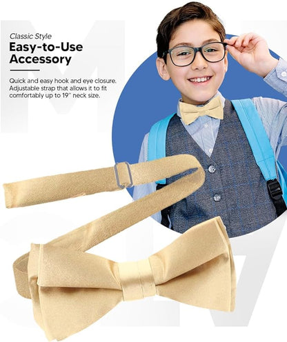 Boy's Solid Bow Tie by Vittorio Farina