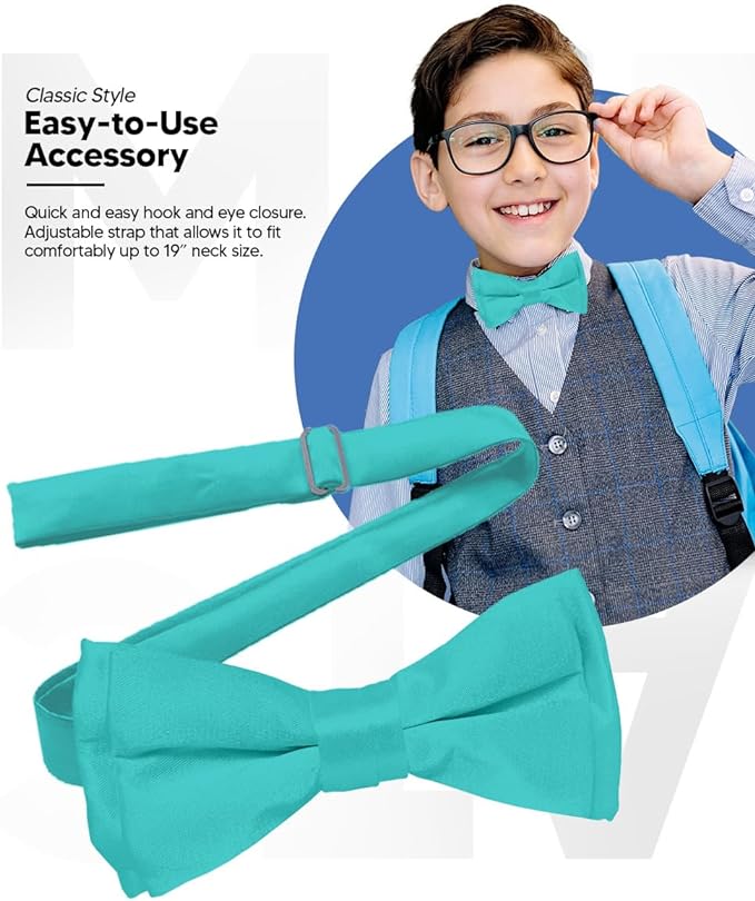 Boy's Solid Bow Tie by Vittorio Farina