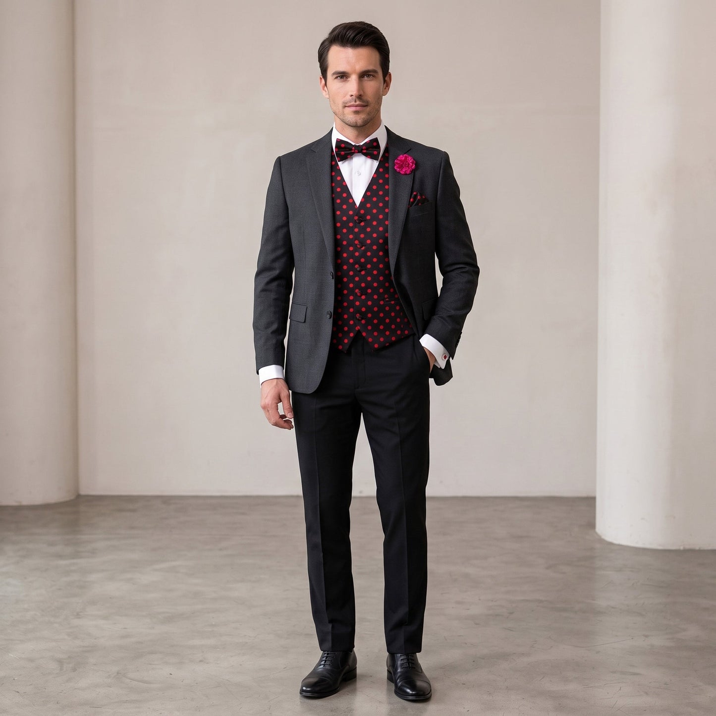 Polka Dot Gentleman Bundle (Black and Red Polka Dot)