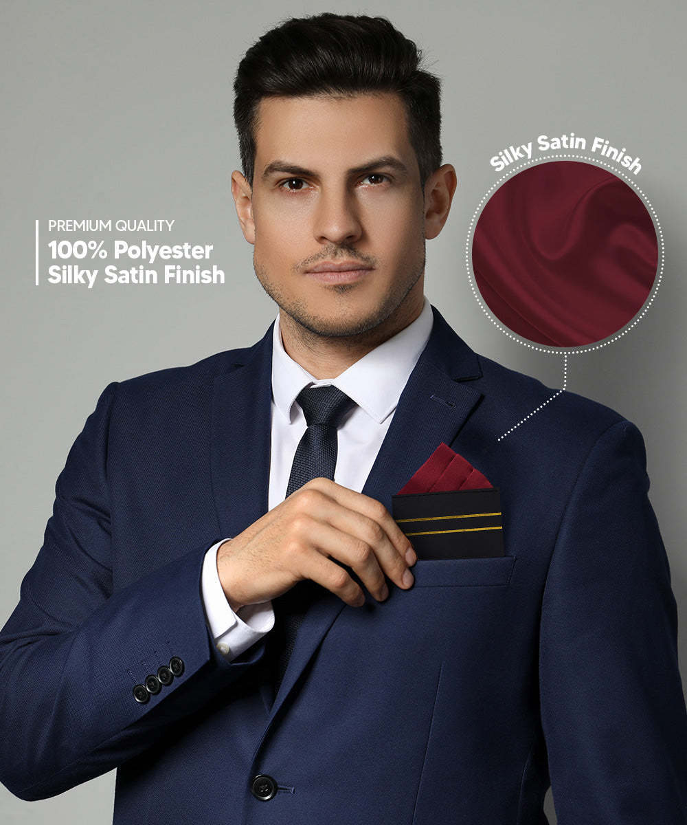 Solid Triangles Pre-Folded Pocket Square by Vittorio Farina