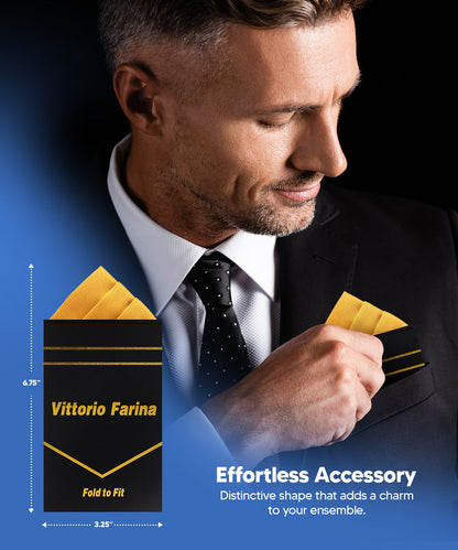 Solid Triangles Pre-Folded Pocket Square by Vittorio Farina