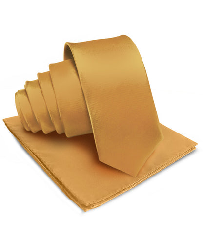 विटोरियो फ़रीना सॉलिड साटन नेकटाई और पॉकेट स्क्वायर