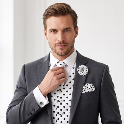 Polka Dot Gentleman Bundle (Grey Suit)