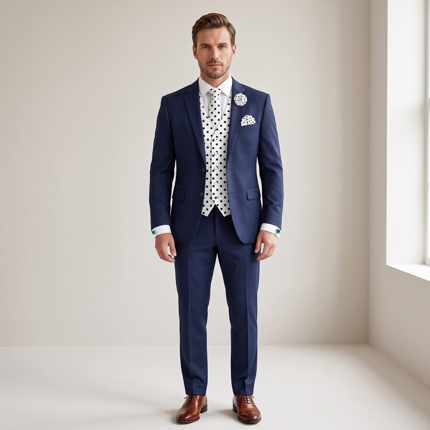 Polka Dot Gentleman Bundle (Grey Suit)