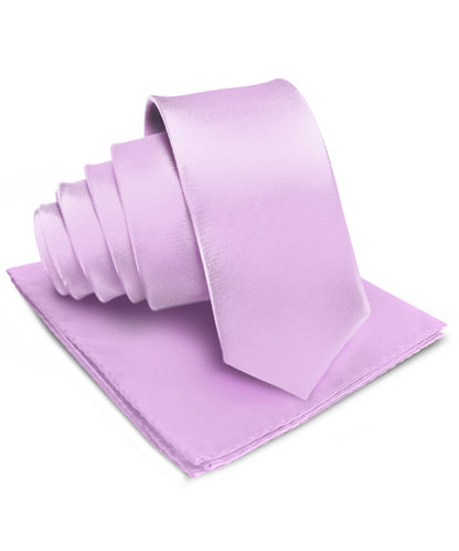 विटोरियो फ़रीना सॉलिड साटन नेकटाई और पॉकेट स्क्वायर