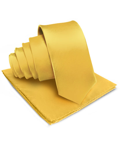 विटोरियो फ़रीना सॉलिड साटन नेकटाई और पॉकेट स्क्वायर