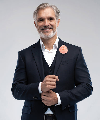 Carnation Flower Lapel Pin by Vittorio Vico