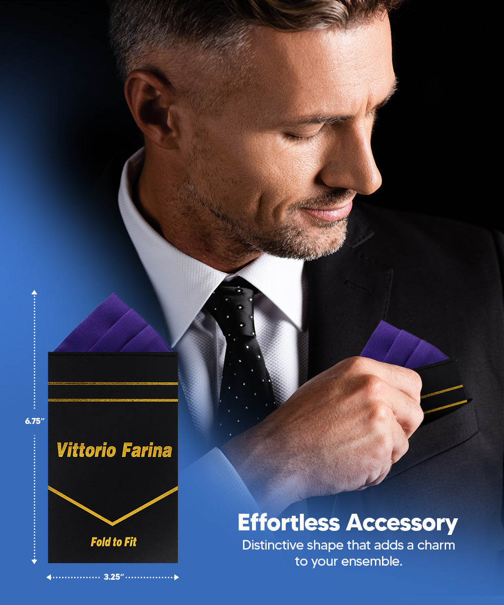 Solid Triangles Pre-Folded Pocket Square by Vittorio Farina