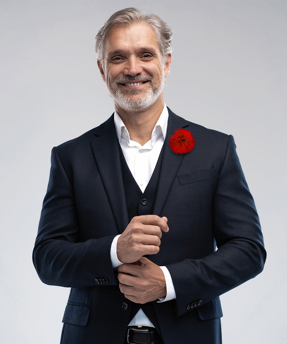 Carnation Flower Lapel Pin by Vittorio Vico