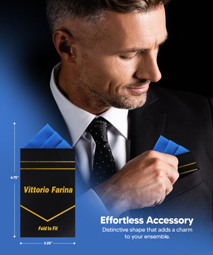Solid Triangles Pre-Folded Pocket Square by Vittorio Farina
