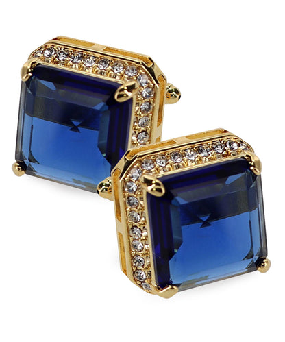 BLING Colorstone Cufflinks with Square Crystal in a Box by Vittorio Vico (CL70XX)
