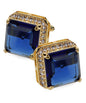 BLING Colorstone Cufflinks with Square Crystal in a Box by Vittorio Vico (CL70XX)