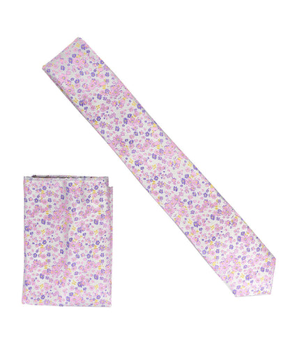 विटोरियो फ़रीना स्किनी डिज़ाइनर साटन नेकटाई और पॉकेट स्क्वायर