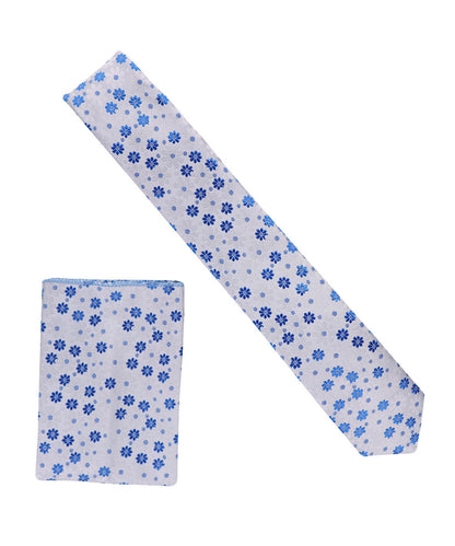 विटोरियो फ़रीना स्किनी डिज़ाइनर साटन नेकटाई और पॉकेट स्क्वायर