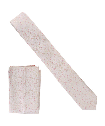 विटोरियो फ़रीना स्किनी डिज़ाइनर साटन नेकटाई और पॉकेट स्क्वायर
