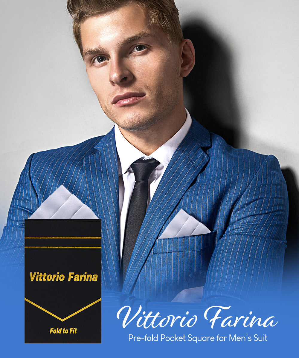 Solid Triangles Pre-Folded Pocket Square by Vittorio Farina