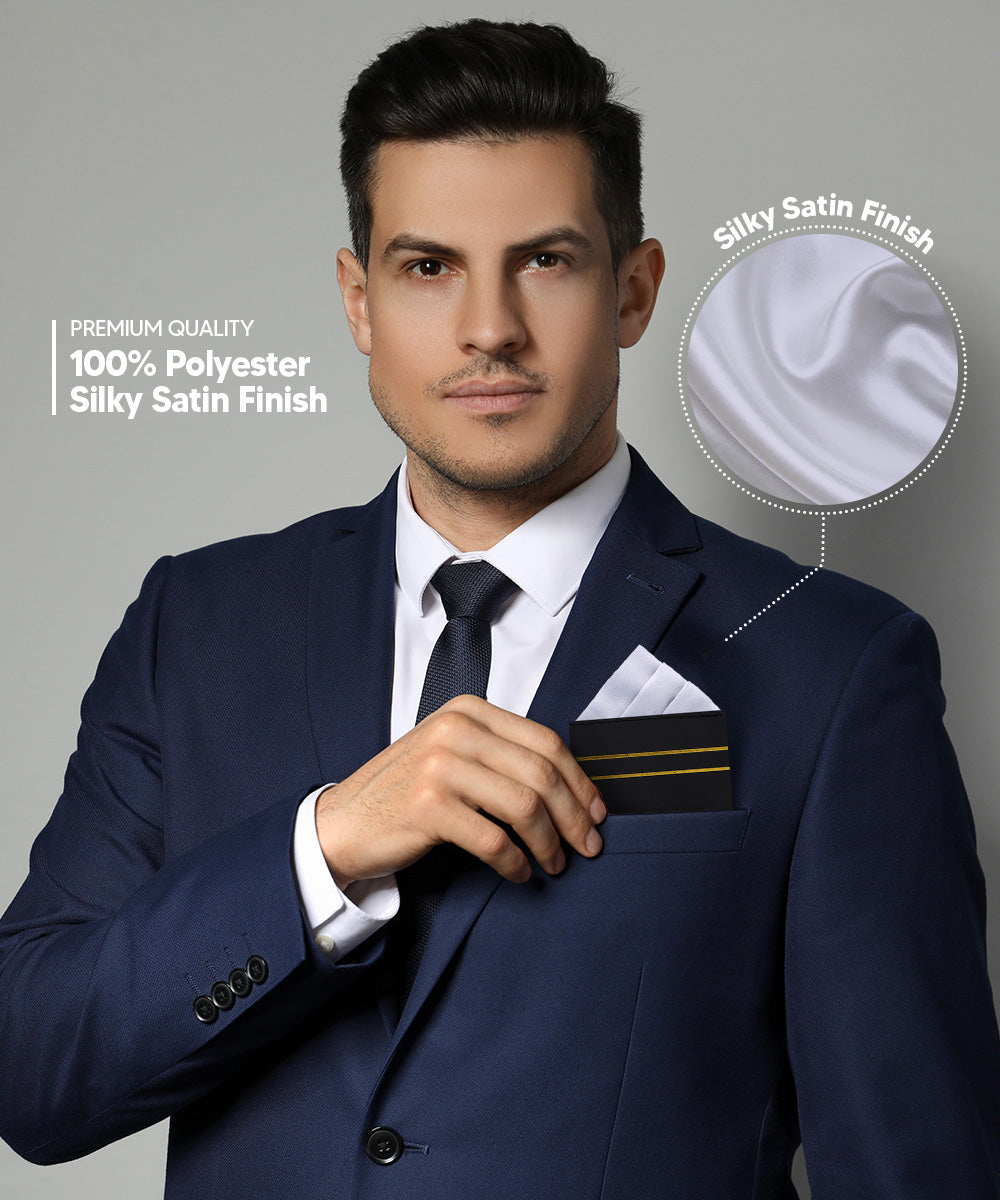 Solid Triangles Pre-Folded Pocket Square by Vittorio Farina