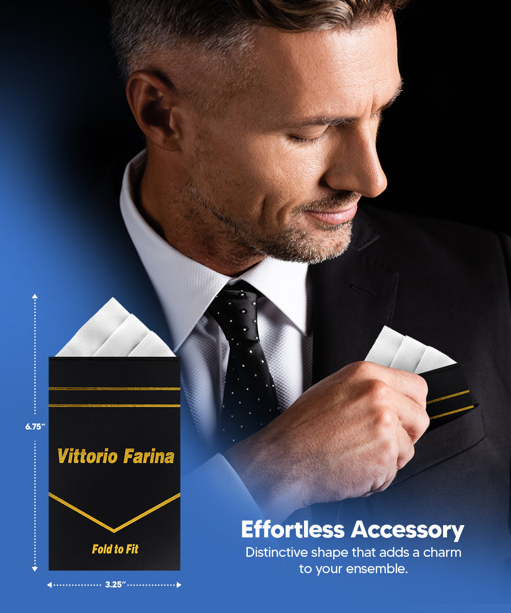 Solid Triangles Pre-Folded Pocket Square by Vittorio Farina