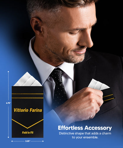 Solid Triangles Pre-Folded Pocket Square by Vittorio Farina