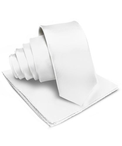 विटोरियो फ़रीना सॉलिड साटन नेकटाई और पॉकेट स्क्वायर