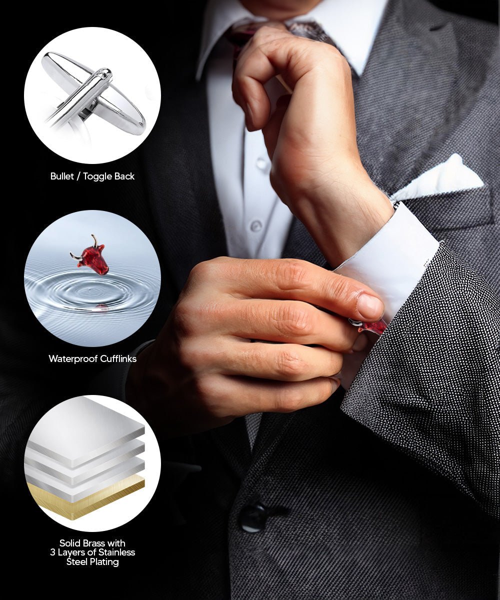 Animal Themed Cufflinks in a Box by Vittorio Vico (CL36XX) (CL - 3602) for Independent Retail Stores by Dubal Brothers