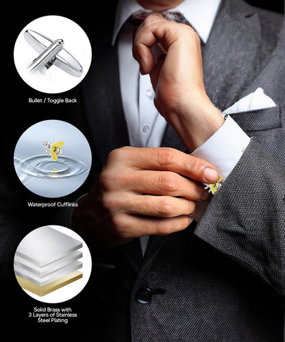 Animal Themed Cufflinks in a Box by Vittorio Vico (CL36XX) (CL - 3609) for Independent Retail Stores by Dubal Brothers