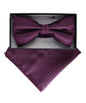 Vittorio Farina Geometric Designer Bow Tie & Pocket Square - BH - D - 23073 - Classy Cufflinks