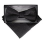 Vittorio Farina Men's Geometric Design Satin Bow Tie & Pocket Square in Gift Box - BH - D - 23075 - Classy Cufflinks