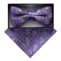 Vittorio Farina Men's Paisley Design Satin Bow Tie & Pocket Square in Gift Box - BH - D_23078 - Classy Cufflinks