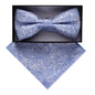 Vittorio Farina Men's Paisley Design Satin Bow Tie & Pocket Square in Gift Box - BH - D_23098 - Classy Cufflinks