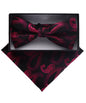 Vittorio Farina Men's Paisley Design Satin Bow Tie & Pocket Square in Gift Box - BH-D_23107 - Classy Cufflinks