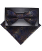 Vittorio Farina Men's Paisley Design Satin Bow Tie & Pocket Square in Gift Box - BH-D_23113 - Classy Cufflinks