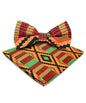 Vittorio Farina Kente Bow Tie & Pocket Square - BH - K_Kente #2 - Classy Cufflinks