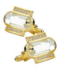 Bling Colorstone Cufflinks with Capsule Setting in a Box by Vittorio Vico (CL17XX) (cl - 1702) for Independent Retail Stores by Dubal Brothers