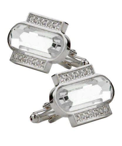Bling Colorstone Cufflinks with Capsule Setting in a Box by Vittorio Vico (CL17XX) (cl - 1703) for Independent Retail Stores by Dubal Brothers