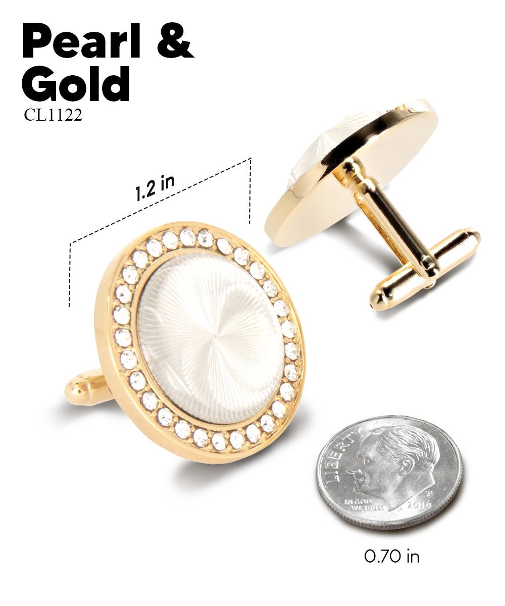 Bling Colorstone Cufflinks with Discus Setting in a Box by Vittorio Vico (CL11XX) (CL - 1122) for Independent Retail Stores by Dubal Brothers