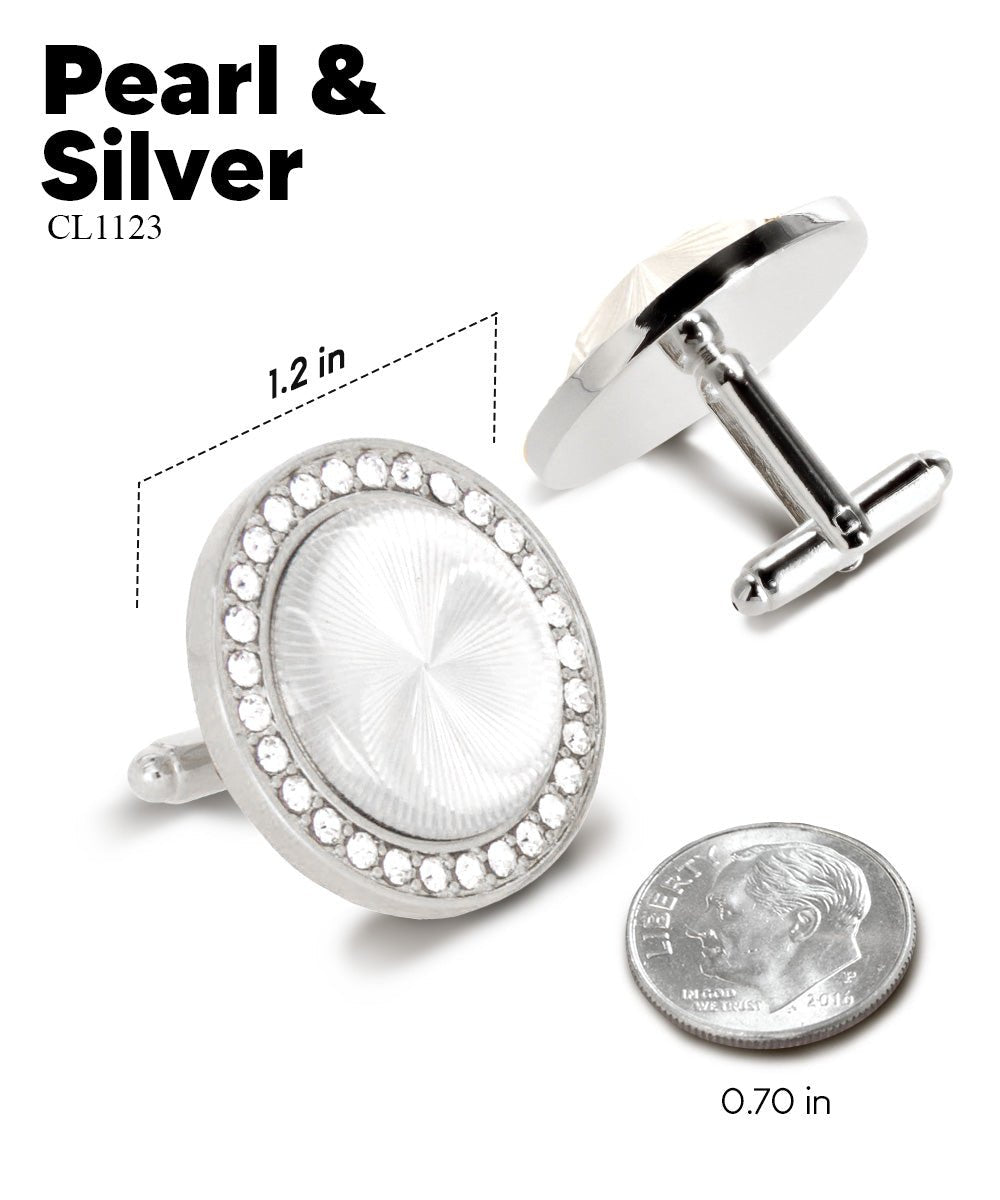 Bling Colorstone Cufflinks with Discus Setting in a Box by Vittorio Vico (CL11XX) (cl - 1123) for Independent Retail Stores by Dubal Brothers