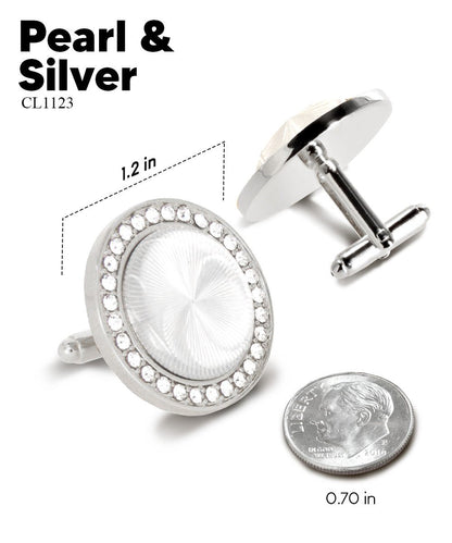 Bling Colorstone Cufflinks with Discus Setting in a Box by Vittorio Vico (CL11XX) (cl - 1123) for Independent Retail Stores by Dubal Brothers