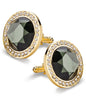 Bling Colorstone Cufflinks with Discus Setting in a Box by Vittorio Vico (CL11XX) (cl - 1130) for Independent Retail Stores by Dubal Brothers