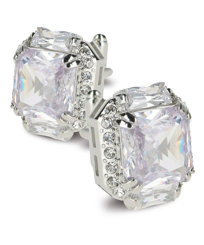 BLING Colorstone Cufflinks with Flanked Rectangular Crystal in a Box by Vittorio Vico (CL74XX) (CL - 7403) for Independent Retail Stores by Dubal Brothers
