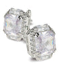 BLING Colorstone Cufflinks with Flanked Rectangular Crystal in a Box by Vittorio Vico (CL74XX) (CL - 7403) for Independent Retail Stores by Dubal Brothers