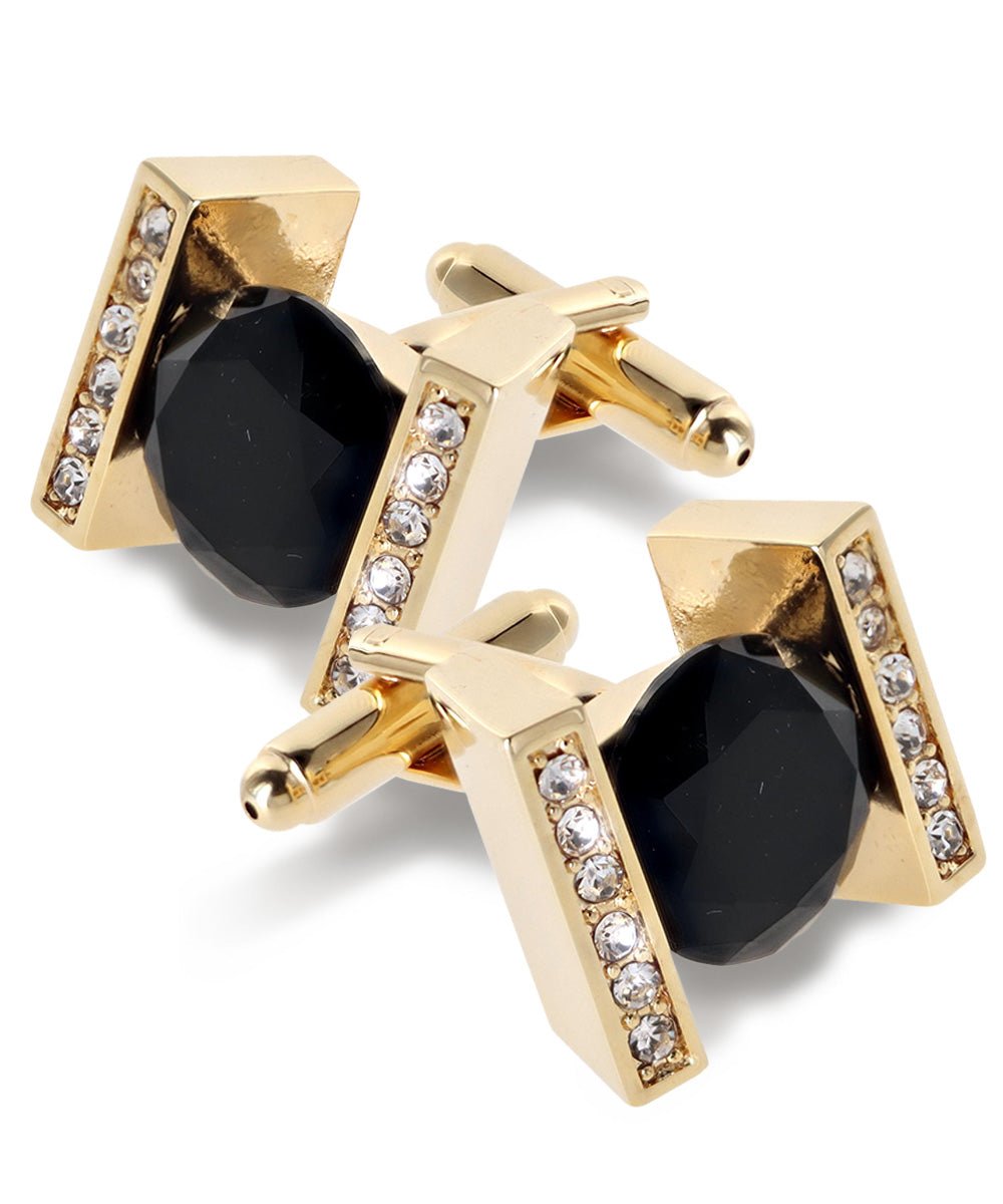 Bling Colorstone Cufflinks with Princess Setting in a Box by Vittorio Vico (CL14XX) (cl - 1400) for Independent Retail Stores by Dubal Brothers