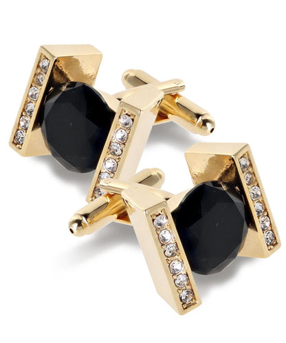 Bling Colorstone Cufflinks with Princess Setting in a Box by Vittorio Vico (CL14XX) (cl - 1400) for Independent Retail Stores by Dubal Brothers